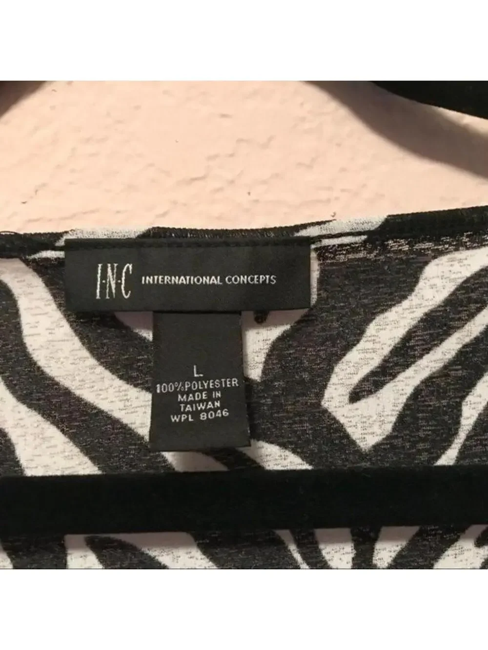 Inc Black and White Zebra Print Dress with 3/4‎ Sleeves